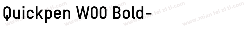 Quickpen W00 Bold字体转换